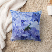 美しい青紫陽花装飾用クッション。 クッション (ブランケット)