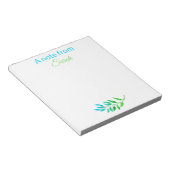 美しい青緑色のオリジナルノート ノートパッド (アングル)