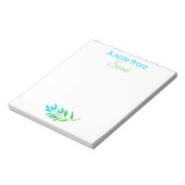 美しい青緑色のオリジナルノート ノートパッド (回転)