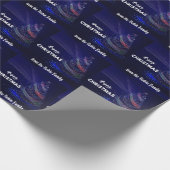 美しい青、きらめき。クリスマスラップ ラッピングペーパー (角)