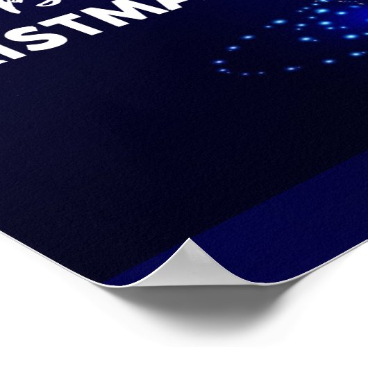 美しい青、きらめき。Happy Christmasポスター ポスター (角)