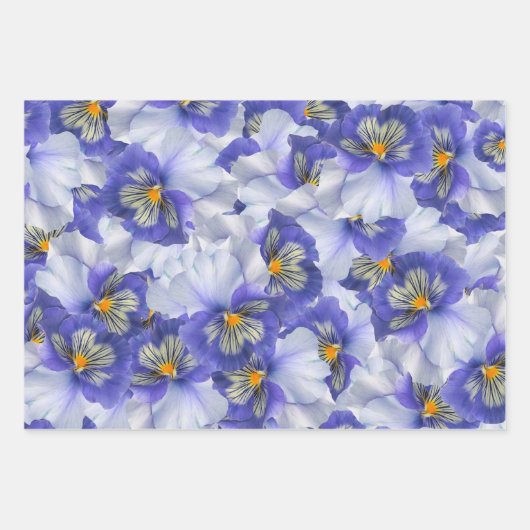 美しい青 ラッピングペーパーシート (正面)