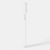 美しい青/白のパーソナライズされたバラ iPhoneケース (右側面)