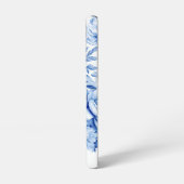 美しい青/白のパーソナライズされたバラ SAMSUNG GALAXYケース (左側面)