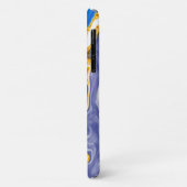 美しい青、金ゴールド、水のような白い渦巻き Case-Mate iPhoneケース (裏面/左)