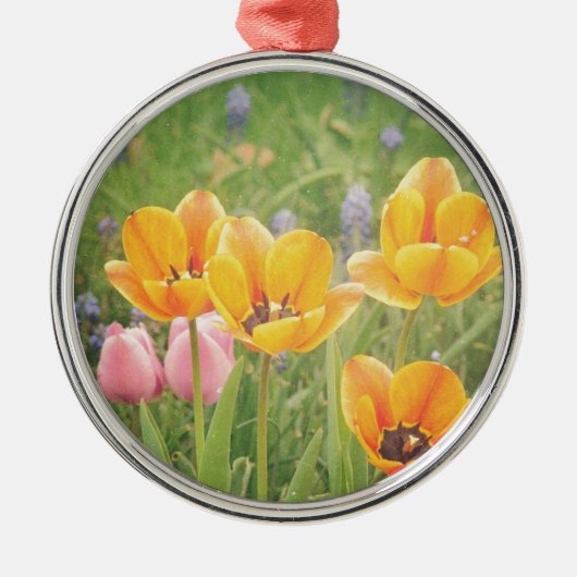 美しい静物生活のよう絵画に メタルオーナメント (正面)