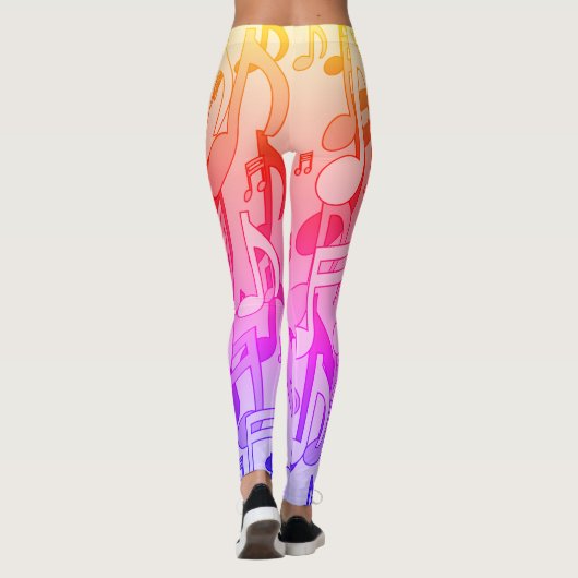 美しい音楽がハッピーカラーに生き生きとした音楽 レギンス (裏面)