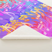 美しい音楽が渦巻く音符 カラフル シェルパブランケット (3/4)