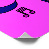 美しい音楽と生き生きとした音楽のノート表現 ポスター (角)