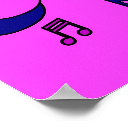 美しい音楽と生き生きとした音楽のノート表現 ポスター (角)