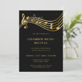 美しい音楽のコンサート テンプレート - エレガントな招待状 (スタンド正面)