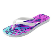 美しい音楽の活気のあるノートピンク紫ブルーアクア ビーチサンダル (アングル)