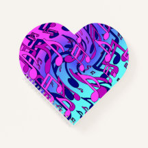 美しい音楽の音符が活気に満ちたアップビートアート