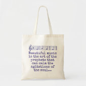 美しい音楽は芸術である – 音楽引用文 トートバッグ (正面)