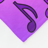 美しい音楽アップビート音楽ノート紫ピンク フリースブランケット (角)