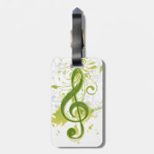 美しい音楽カッコいいノートと（ばちゃばちゃ）跳ねる ラゲッジタグ (裏面縦)