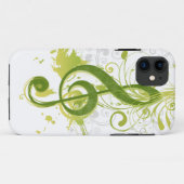 美しい音楽カッコいいノートと(ばちゃばちゃ)跳ねる Case-Mate iPhoneケース (裏面(横))