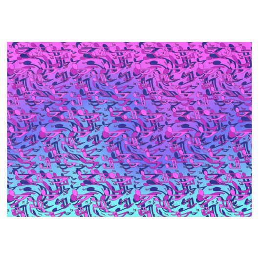 美しい音楽カラフルスワーリングノートPink Aqua テーブルクロス (正面(横))