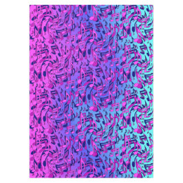 美しい音楽カラフルスワーリングノートPink Aqua テーブルクロス