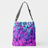 美しい音楽ハッピーカラーにぎやかな音符 クロスボディバッグ (裏面)