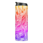 美しい音楽ハッピーカラーにぎやかな音符 タンブラー (回転右)