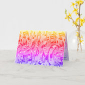 美しい音楽ハッピーカラーズアップビートミュージカルデザイン カード (黄色い花)