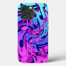 美しい音楽ミュージカルパターンピンクパープルアクア