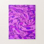 美しい音楽明るい音楽パープルピンク ジグソーパズル (縦)