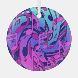 美しい音楽活気のあるカラフルアップビートデザイン ガラスオーナメント