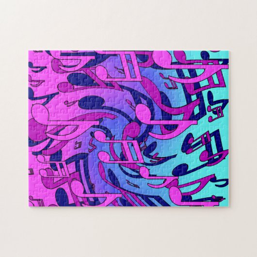 美しい音楽渦巻形のの音カラフル楽 ジグソーパズル (横)