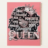 美しい頭が切れる素晴らしいブラッククイーンメラニンシアスタ プランナー手帳 (裏面)