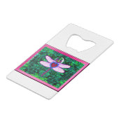 美しい額縁の「クラッケル額縁ドラゴンフライ」artwor クレジットカード栓抜き (裏面アングル)