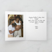 美しい顔の母の日の花刺繍 カード (内部)