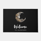 美しい顔インザムーンウェルカム ドアマット (正面)