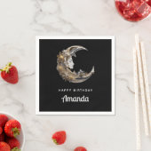 美しい顔インザムーン誕生日 スタンダードカクテルナプキン (インサイチュ)