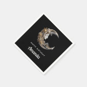 美しい顔インザムーン誕生日 スタンダードカクテルナプキン (角)