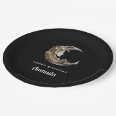 美しい顔インザムーン誕生日 ペーパープレート (アングル)