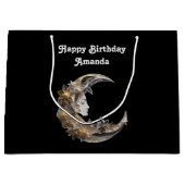 美しい顔インザムーン誕生日 ラージペーパーバッグ (正面)