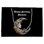 美しい顔インザムーン誕生日 ラージペーパーバッグ (裏面)