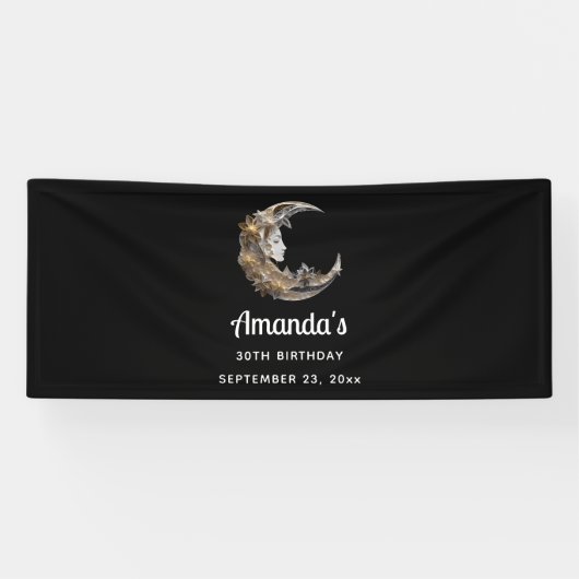 美しい顔インザムーン誕生日 横断幕 (横)