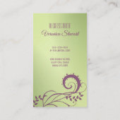 美しい顔ファッションイラストレーション 名刺 (裏面)