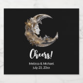 美しい顔結婚の月 ビールラベル (シングルラベル)