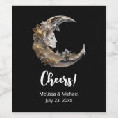 美しい顔結婚の月 ワインラベル (シングルラベル)