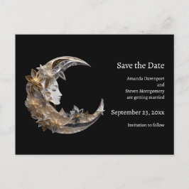 美しい顔結婚の月 案内ポストカード