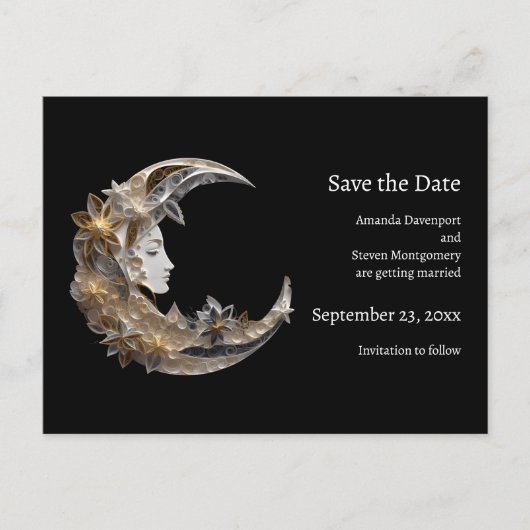 美しい顔結婚の月 案内ポストカード (正面)