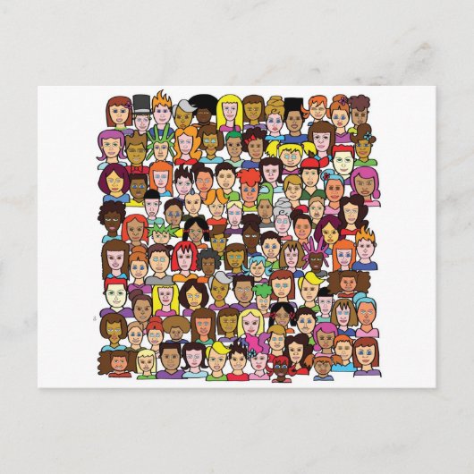 美しい顔 ポストカード (正面)