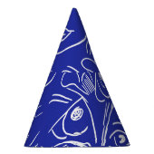 美しい顔：単線スケッチ。 パーティーハット (右)