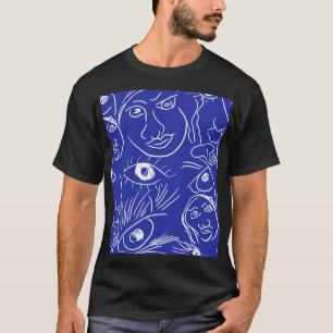 美しい顔:単線スケッチ。 Tシャツ