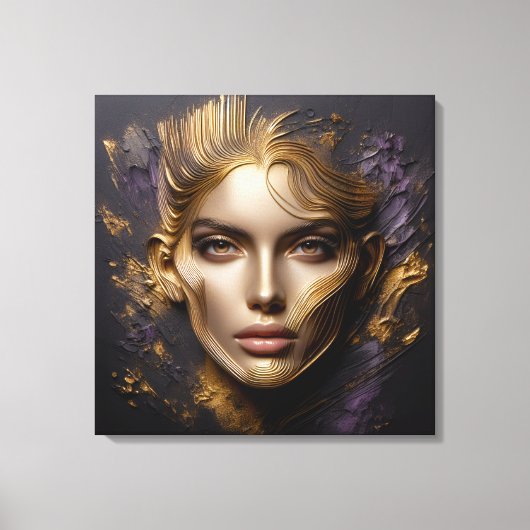 美しい顔- AIルール キャンバスプリント (正面)