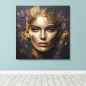 美しい顔- AIルール キャンバスプリント (インサイチュ (ウッドフロア))
